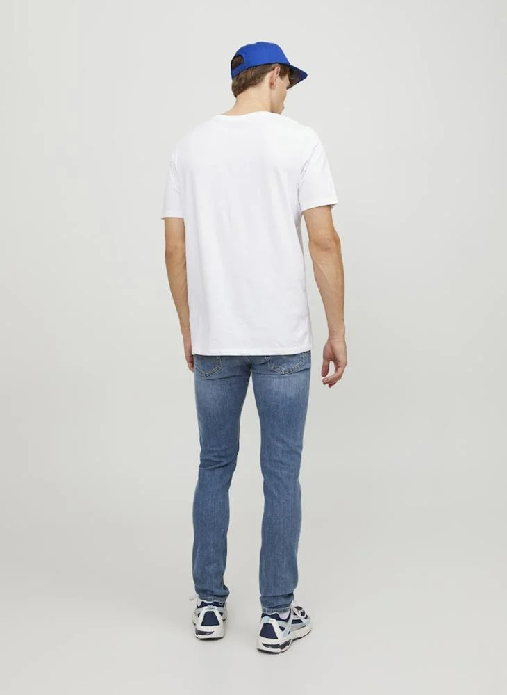 JACK & JONES  Mid Washed Slim Fit Jeans for Men | Best Price UAE